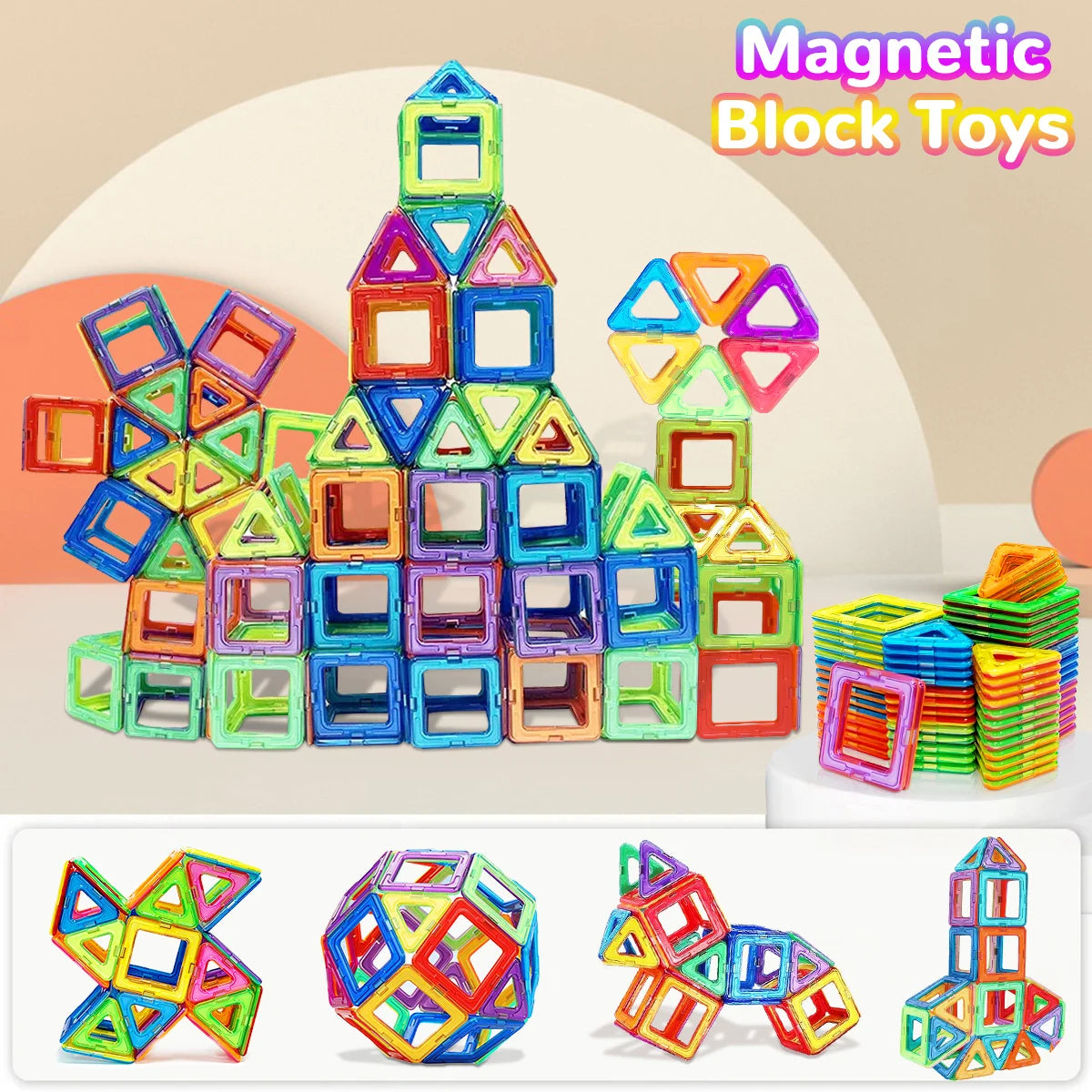 Magnetic Building Blocks DIY Construction Toy Set – STEM Learning Magnets for Kids