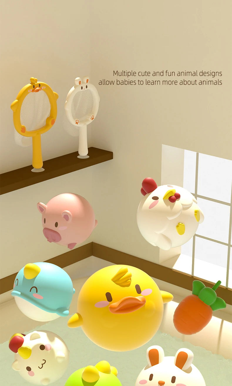 Silicone Dinosaur Bath Toy Unisex Floating Cognitive Toy 0-6 Years