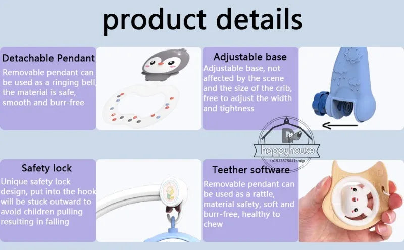 Yokibo Remote Control Crib Toy 52cmx43xm for Babies and Toddlers