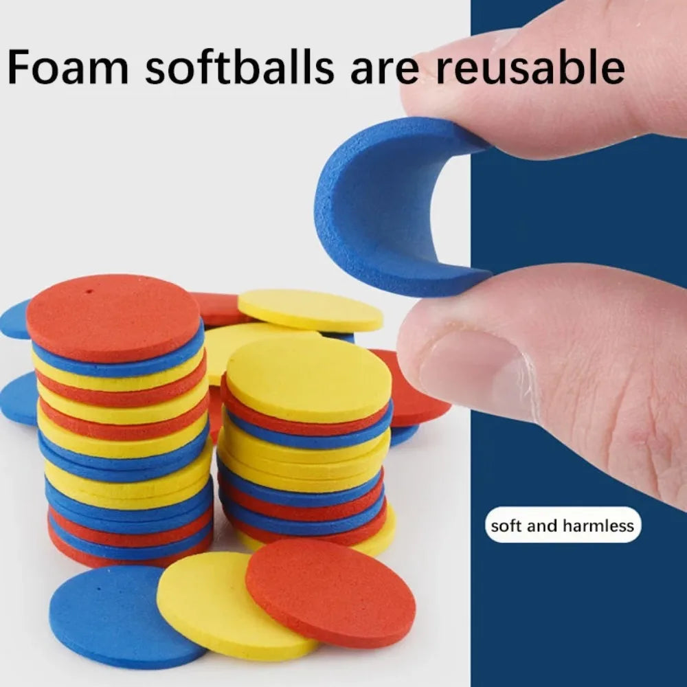 Children's Flying Gun Toy Soft Catapult Flying Saucer Gun Toy Safety EVA Soft Bullet Foam Disc Launcher Gun Games Toys