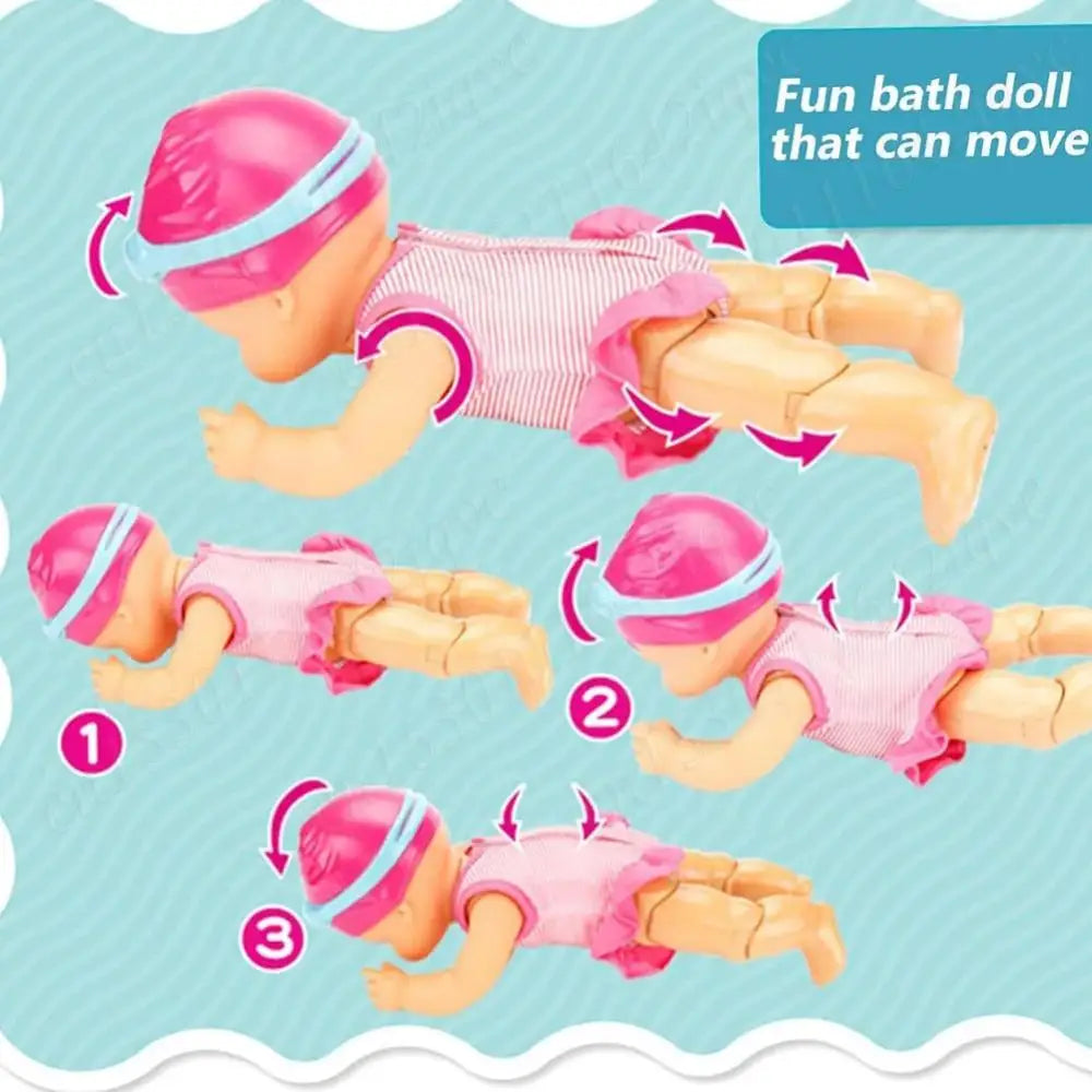 Baby Swimming Electric Doll – Waterproof Battery-Powered Pool Toy with Movable Joints