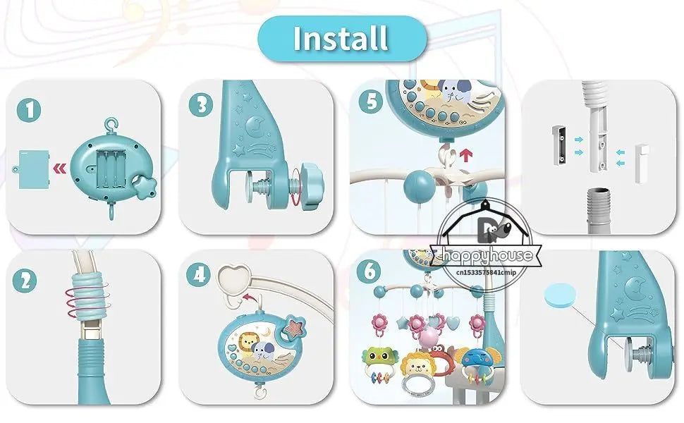 Yokibo Remote Control Crib Toy 52cmx43xm for Babies and Toddlers