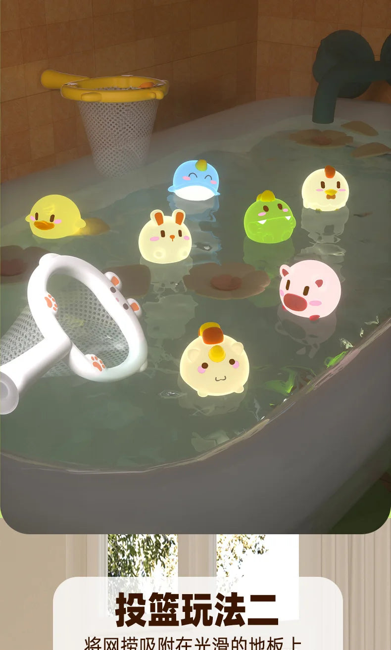 Silicone Dinosaur Bath Toy Unisex Floating Cognitive Toy 0-6 Years