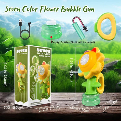 Sunflower Bubble Machine – Automatic Light-Up Bubble Maker for Kids & Toddlers