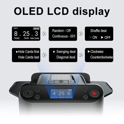 360° Automatic Card Shuffler & Dealer Machine – 2-in-1 Poker & Party Game Tool