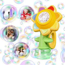 Sunflower automatic bubble machine with light for toddlers and kids outdoor toy UK EU