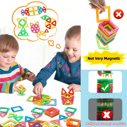 Magnetic Building Blocks DIY Construction Toy Set – STEM Learning Magnets for Kids