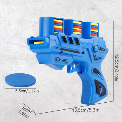 Children's Flying Gun Toy Soft Catapult Flying Saucer Gun Toy Safety EVA Soft Bullet Foam Disc Launcher Gun Games Toys