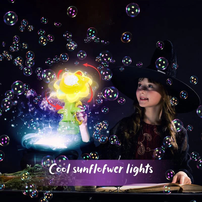 Sunflower Bubble Machine – Automatic Light-Up Bubble Maker for Kids & Toddlers