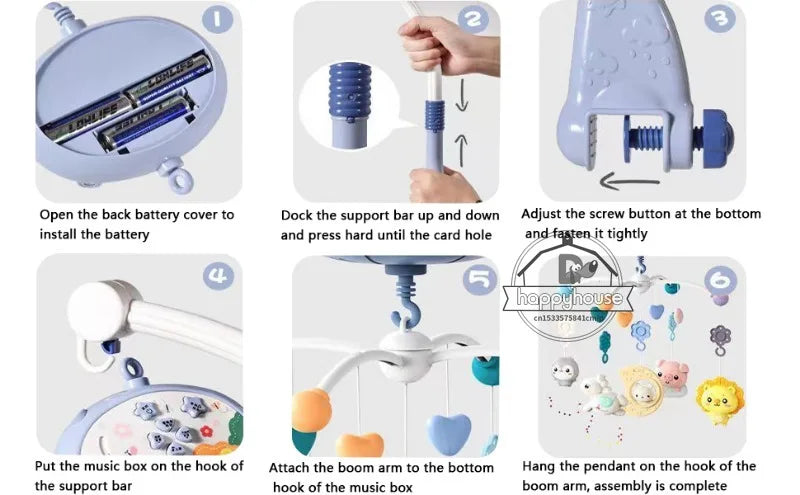 Yokibo Remote Control Crib Toy 52cmx43xm for Babies and Toddlers