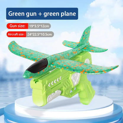 Catapult Foam Plane Gun Launcher Toy – Hand-Toss Flying Glider for Kids Outdoor Fun