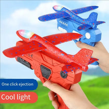 Catapult foam plane gun launcher toy for kids outdoor play