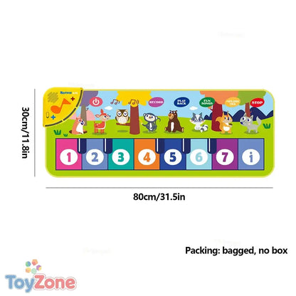 Kids Piano Mat 80x30 cm Interactive Floor Keyboard Toy for Toddlers