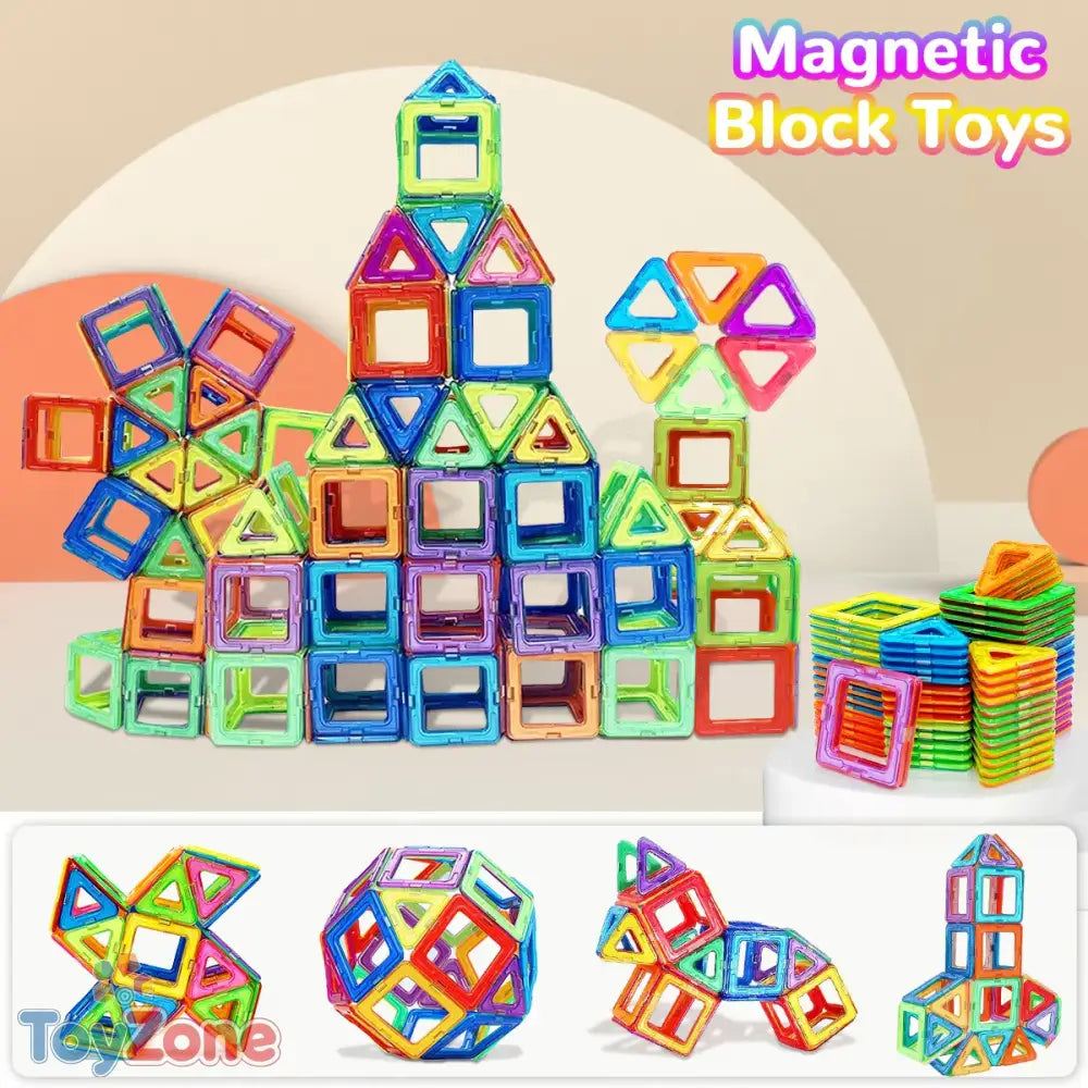 Magnetic Building Blocks Set for Kids 3 Plus Creative Construction Toy