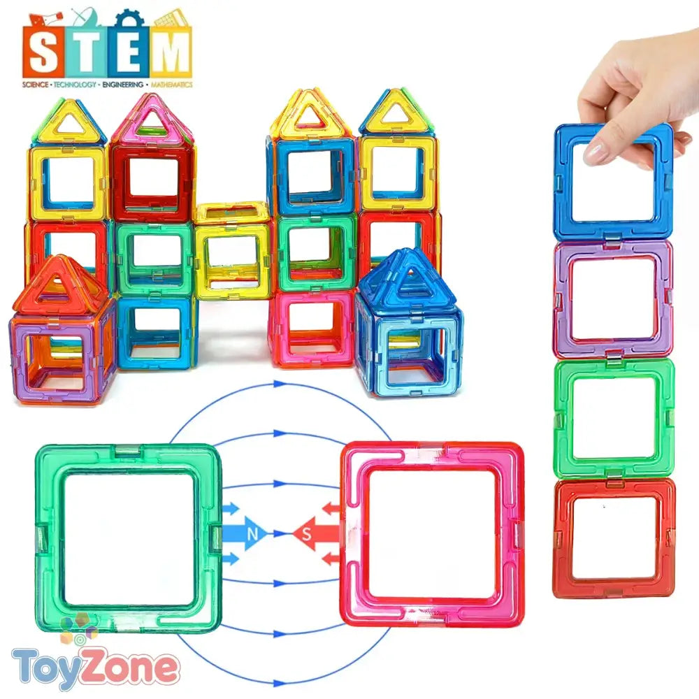 Magnetic Building Blocks Set for Kids 3 Plus Creative Construction Toy
