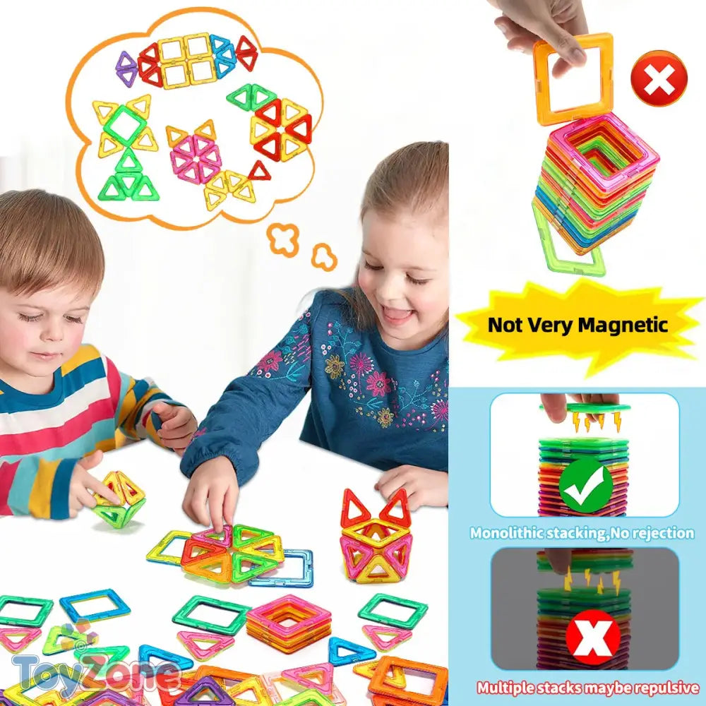 Magnetic Building Blocks Set for Kids 3 Plus Creative Construction Toy