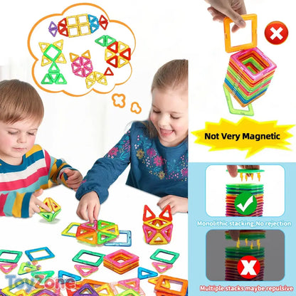 Magnetic Building Blocks Set for Kids 3 Plus Creative Construction Toy
