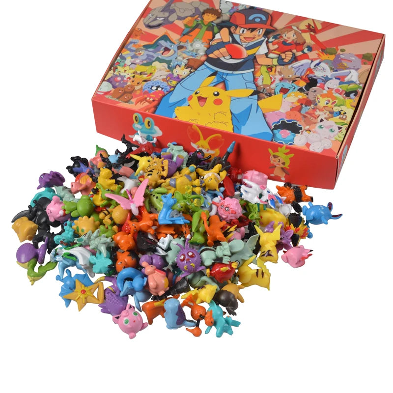 Pokémon 144 style action figure toy set with Pikachu and friends
