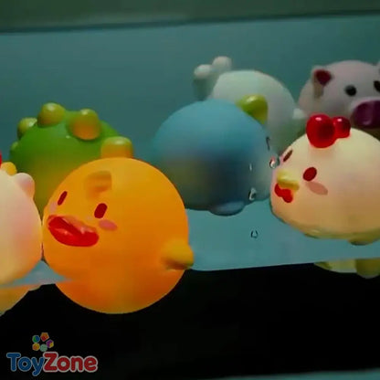 Silicone Dinosaur Bath Toy Unisex Floating Cognitive Toy 0-6 Years