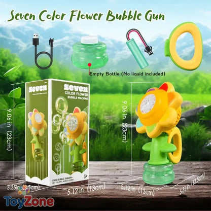 Sunflower Bubble Machine Automatic Outdoor Bubble Blower for Kids 3+